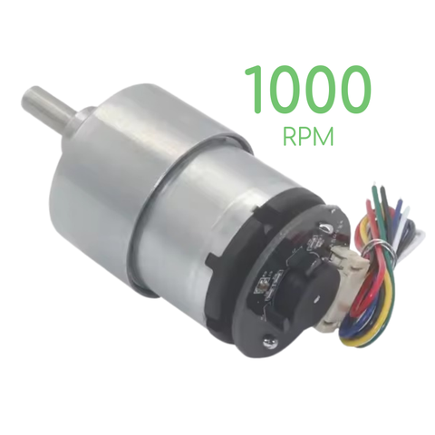 Voltaat Motors_Motors_Fans 12V High Torque Metal DC Geared Motor with Encoder (1000 RPM, 1.6 Kg.cm)