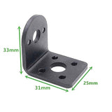 Voltaat Motors_Motors_Fans L-Clamp Bracket for 25GA Gear Motor – Aluminum Alloy Mount