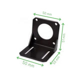 Voltaat Motors_Servos_Stepper NEMA 17 Stepper Motor Mounting Bracket – Aluminum 3mm