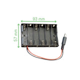Voltaat PWR_Alkaline_Batt 6x AA Battery Holder with Barrel Jack Output