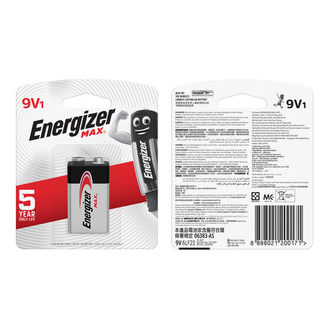 Energizer MAX 9V Battery Energizer MAX 9V Battery