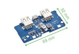 Voltaat PWR_Lithium_Batt_BMS 1S 18650 Battery Management Module – 5V 2A Dual USB Power Bank