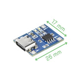 Voltaat PWR_Lithium_Batt_BMS TP4056 Type-C Li-ion Battery Charging Module – 1A Charger