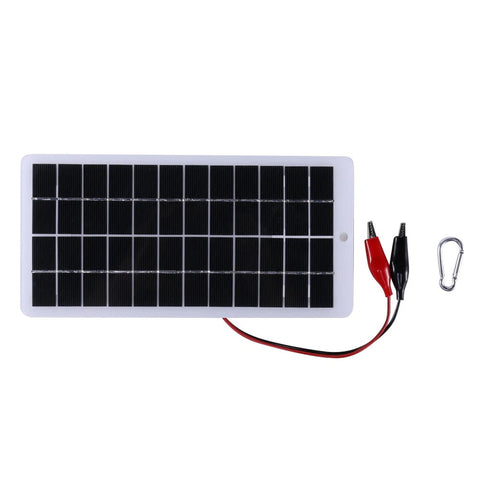12V 10W Solar Panel (250x120mm) - Alligator Clips 12V 10W Solar Panel (250x120mm) - Alligator Clips