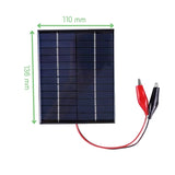 Voltaat PWR_Solar_Panels 12V 5W Solar Panel with Alligator Clips 136 × 110mm