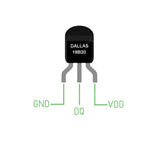 Voltaat SENS_Biomedical_Flex_Force DS18B20 Digital Temperature Sensor DIP – 1-Wire, ±0.5°C