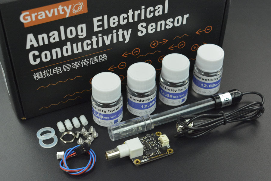 DFRobot Gravity Analog Electrical Conductivity Sensor – K10 Probe – Voltaat