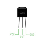 Voltaat SENS_Temp_Light LM35DZ Analog Temperature Sensor IC – 10 mV/°C Output