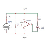 Voltaat SENS_Temp_Light Photoresistor Light Sensor Module – LM393 Comparator, Analog Output