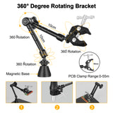 Voltaat Soldering Helping Hands Station with PCB Vise, LED Magnifier & 6 Flexible Arms