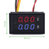 Voltaat TOOLS_Meters Dual Digital Voltmeter Ammeter 100V 10A DC Panel Meter