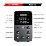 Wanptek PWR_Power_Supplies_Adapters DC Bench Power Supply (30V / 5A / 150W)