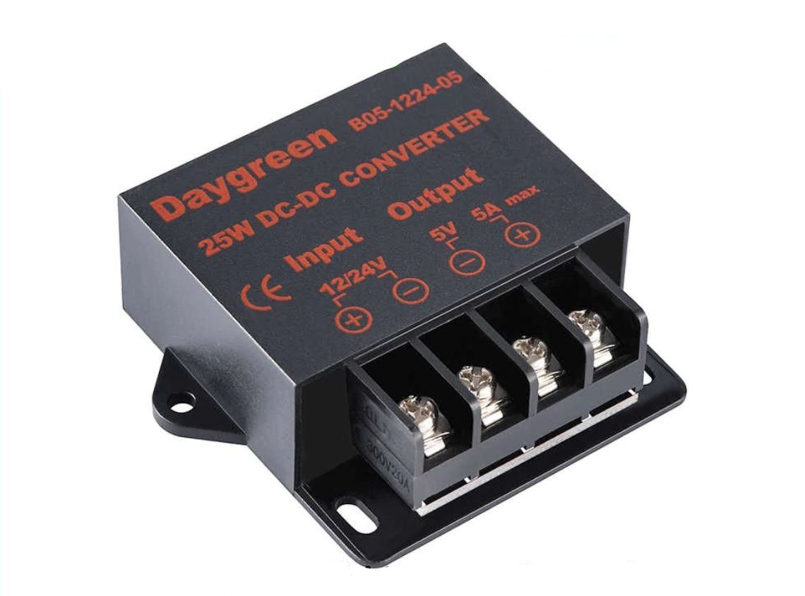 DC 7-60V To 5V 5A 4-Port USB Buck Converter Step-Down Power Supply With Case