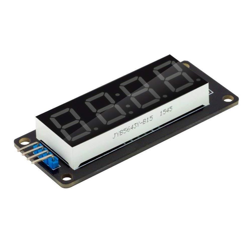 5pcs TM1637 Module Tube LED Digital Rouge Anode 4 Bits 0.36 Pouce - Horloge 7 Segments Pour Arduino