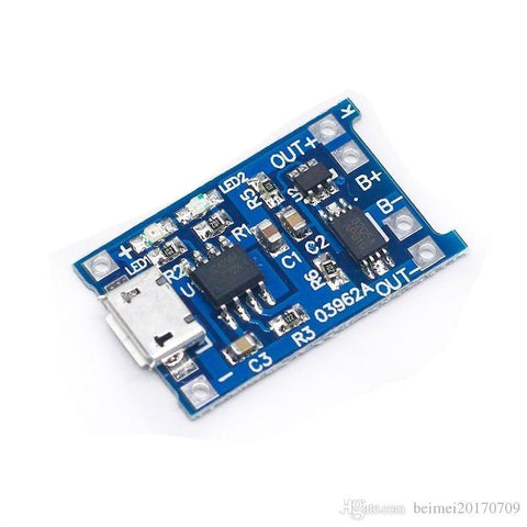 Voltaat 5V Micro USB Lithium Battery (18650) Charging Board (TP4056)  (BMS)