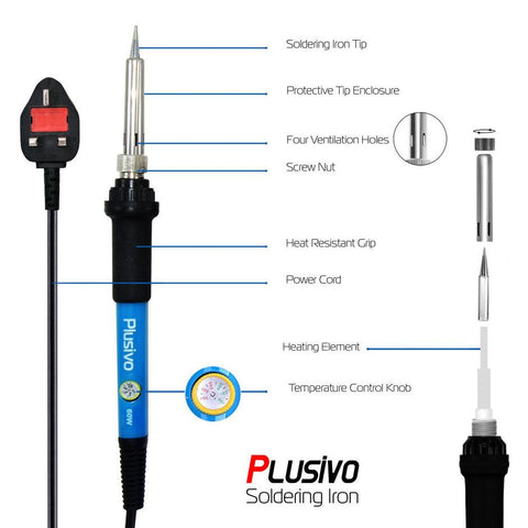 Starter Soldering Kit – 60W Complete Electronics Tool Set Starter Soldering Kit – 60W Complete Electronics Tool Set