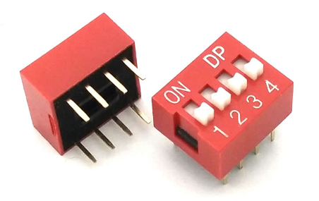DIP Switch – 4 Position 2.54mm Pitch (2 Pack) DIP Switch – 4 Position 2.54mm Pitch (2 Pack)