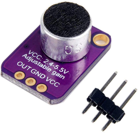Electret Microphone Amplifier Module – Adjustable Gain 25x to 125x Electret Microphone Amplifier Module – Adjustable Gain 25x to 125x
