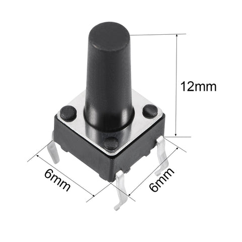 Long Head Momentary Push Button Switch – 6mm (5 Pack) Long Head Momentary Push Button Switch – 6mm (5 Pack)