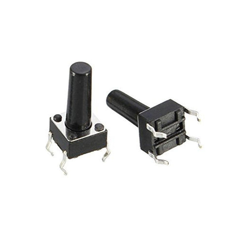 Long Head Momentary Push Button Switch – 6mm (5 Pack) Long Head Momentary Push Button Switch – 6mm (5 Pack)