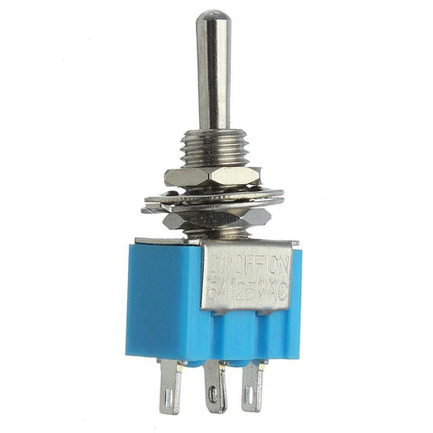Mini Toggle Switch – SPST 2 Position 3 Pin 6A 125V Mini Toggle Switch – SPST 2 Position 3 Pin 6A 125V