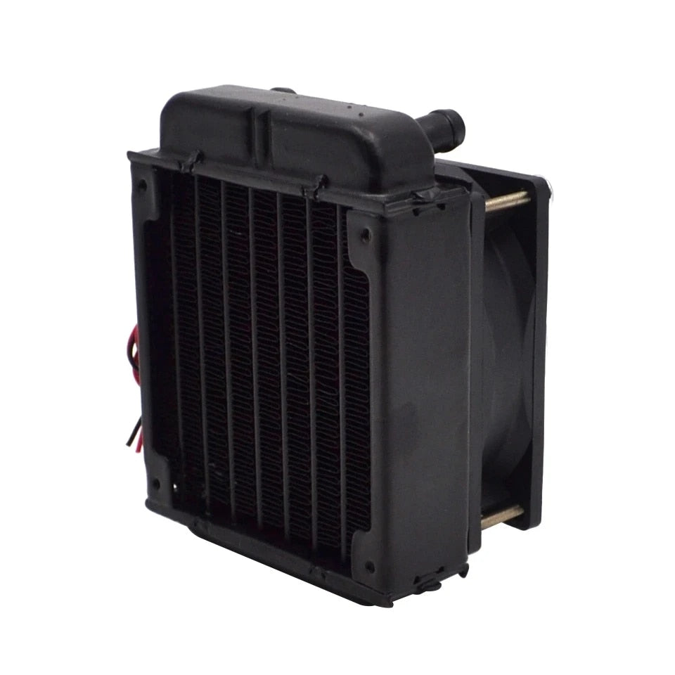 Fan Shape Radiator Aluminum Radiator with Fan – 80mm Cooling Heat Exchanger – Voltaat